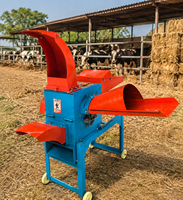 Machine à couper le foin multifonctionnelle avec roues, pétrin à foin sec et humide et broyeur de paille pour bovins et ovins