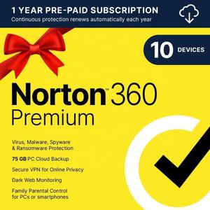 Norton 360 Premium 1 ปี 10 ชิ้น 10 อุปกรณ์ ราคาสกุลยูโร มีสินค้าในสต็อก จัดส่งภายใน 12 ชั่วโมง - Product Image 2