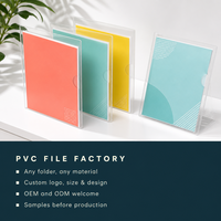 Dossier en PVC transparent avec logo personnalisé, dossier de documents en plastique imprimé pour exposition, vente en gros