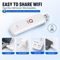 Adaptador WiFi USB 4G de 150 Mbps Cat4 con Ranura para Tarjeta SIM, Puerto USB, Módem de Internet Portátil para PC, Laptop, Vehículo y Viajes
