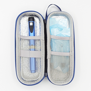 Boîte isotherme pour stylo à insuline, tube à aiguille, <span class=keywords><strong>seringue</strong></span>, sac de rangement étanche pour usage domestique et extérieur avec <span class=keywords><strong>2</strong></span> flacons de cartouche et <span class=keywords><strong>1</strong></span> stylo - Product Image 1