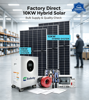 Système de stockage d'énergie solaire hybride, kit photovoltaïque complet 8Kw 10Kw 12Kw 20Kw hors réseau, batterie LiFePO4, systèmes d'énergie solaire photovoltaïque