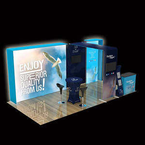 Stands d'exposition d'enseignes orientales Stands d'exposition Lightbox <span class=keywords><strong>Expo</strong></span> affiche des murs rétroéclairés Seg Lightbox Booth Display - Product Image 2