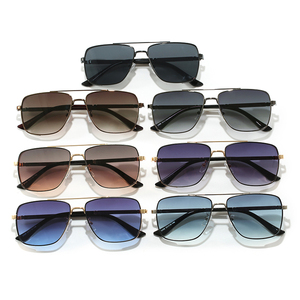 Vintage Double Bridge Square Gradient Lens Sunglasses for Men UV400 Protection Shades Driving Outdoor Sun Glasses - Product Image 6