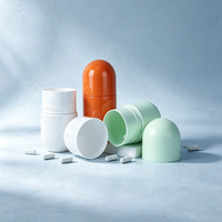Bouteille en plastique PET en forme de capsule, couleur personnalisée, conteneur pour compléments vitaminiques, emballage pour gélules molles