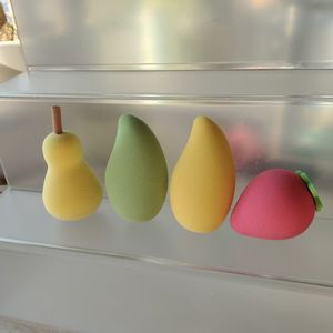Спонжи для макияжа в форме фруктов, милые инструменты для макияжа, дизайнерский блендер для макияжа, ультрамягкий спонж для макияжа в форме манго - Product Image 1