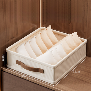 Boîte de rangement multifonctionnelle pour sous-vêtements en tissu pour chambre à coucher et dortoir, armoire, tiroir à chaussettes, diviseur - Product Image 5