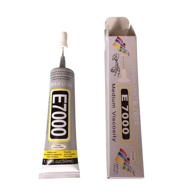 Многоцелевой клей для одежды и обуви Zhanlida, 50 мл, инструмент, прозрачный клей для ювелирных изделий E7000 для ремонта телефонов, сенсорных ЖК-экранов