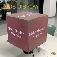 Cubo led creativo a quattro facce 3d a colori cubo di rubik schermo a led cubo da piscina impermeabile per pubblicità esterna e vendita al dettaglio commerciale