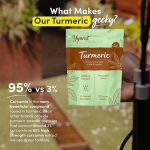 High Quality OEM/ODM Turmeric Ginger Black Pepper Tablets Essential <b>Liver</b> Protection & Promote Digestion Support - Product Image 2