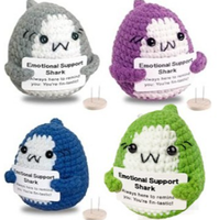 Jouet de requin au crochet personnalisé drôle tricoté machine à griffes de dinosaure jouet en peluche fait main
