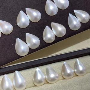 Gioielli Raffinati, Perle Mabe a Goccia d'<span class=keywords><strong>Acqua</strong></span> di Mare Bianche 13*17mm per Vendita all'Ingrosso - Product Image 3
