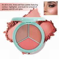 Vegan High Pigment Personnalisé Votre Propre Marque Poudre Pressée Contouring Visage Marque Privée Palette de Bronzer Palette de Maquillage