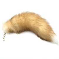 Pendentif extra-large en vraie fourrure de renard, queue de renard, fait main, breloque de sac, porte-clés, ornement, accessoire de performance