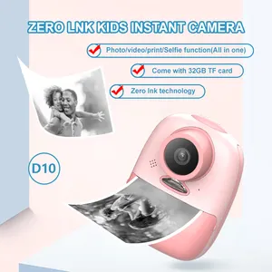 2023 Kids Camera Instant Print For Boy Girl HD 1080P 18MP 2.0 Inch Dual Lens Mini Children Digital Camera Toys As Christmas Gift
