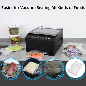 Scelleuse sous vide à chambre -98 kPa avec grande chambre de 6 L pour viandes, soupes, liquides - Scelleuses alimentaires sous vide automatiques pour usage domestique et commercial - Product Image 3