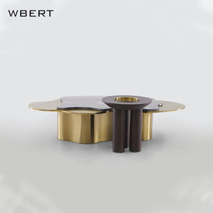 Wbert โต๊ะกาแฟทำจากโลหะหินอ่อนหรูหราแบบอิตาลีห้องนั่งเล่นแบบกำหนดเองเฟอร์นิเจอร์ในบ้านดีไซน์ทันสมัยเรียบง่าย - Product Image 6