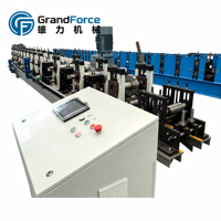 Machine de profilage de poutrelles en C haute vitesse 4 mm, robuste, avec système de poinçonnage à entraînement par boîte de vitesses, roulement de moteur, certifiée CE pour l'acier