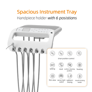 Fauteuil dentaire intelligent avec crachoir en céramique - Conception ergonomique, éclairage LED et système d'assistance pour clinique moderne SY-R4 Dental - Product Image 3