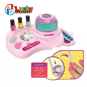 LK Toy – ensemble de maquillage pour filles, Machine de maquillage, sèche-cheveux électrique, <span class=keywords><strong>Nail</strong></span> <span class=keywords><strong>Art</strong></span>, <span class=keywords><strong>Studio</strong></span> de vernis, jouets de poudre de paillettes - Product Image 2