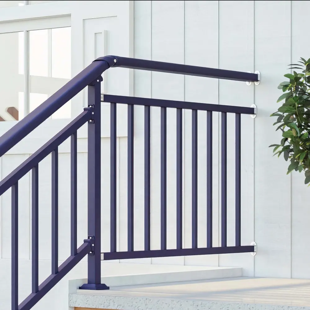 आउटडोर गढ़ा लोहे की सीढ़ियों रेलिंग आधुनिक डिजाइन