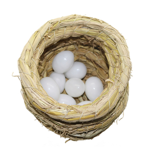 Nido de Pájaro de Paja Tejido a Mano, Jaula de Hierba Tejida para Hámster, Paloma, Loro, Casa para Pájaros Transpirable y Cálida, Suministros para Cría de Animales - Product Image 1