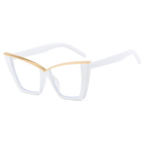 Gafas de moda para mujer, filtro de luz azul, Ojo de gato de gran tamaño, Pc, Oro Verde, <span class=keywords><strong>Optica</strong></span> 2025 - Product Image 5