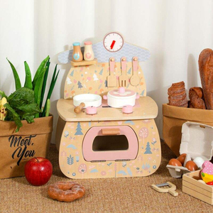 Juego <span class=keywords><strong>de</strong></span> <span class=keywords><strong>Cocina</strong></span> <span class=keywords><strong>de</strong></span> Juguete <span class=keywords><strong>de</strong></span> Madera Montessori, Estufa, Ollas y Sartenes, Regalo Educativo para Niños, Personalizable OEM al por Mayor - Product Image 2