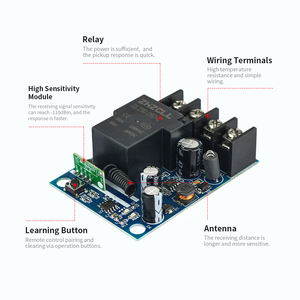 Interruptor <span class=keywords><strong>de</strong></span> Control remoto inalámbrico <span class=keywords><strong>de</strong></span> relé <span class=keywords><strong>de</strong></span> 1 canal AOKE 433MHz para Motor/luz/banda <span class=keywords><strong>de</strong></span> <span class=keywords><strong>l</strong></span>ámpara LED/entrada - Product Image 2