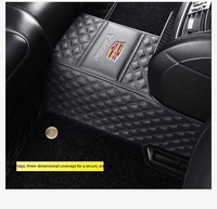 Tapis de sol de voiture à couverture complète antidérapants, doublure de protection pour les pieds, double couche, boucle en fil métallique, tapis de sol de voiture sur mesure pour Cadillac