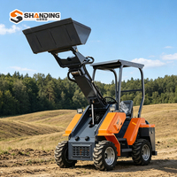 Pengiriman Gratis Mini Front Garden Shovel Articulated Battery Electric Wheel Loader 500kg Beban Terukur Kapasitas Bucket 0.02m Dijual