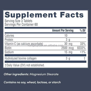 Best Selling Collagen Tablets Protein <b>Vitamin</b> Dietary Supplement Supports Health Skin Nail and Hair Boost Healthy Joints Tablets - Product Image 5