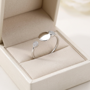 Bague en or blanc massif 18 carats avec diamant naturel, design géométrique, prix de gros, design tendance de haute qualité - Product Image 6