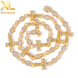 Luxury <b>Iced</b> <b>Out</b> Jesus Head Pendant Featuring Shiny Cubic Zirconia 18K Gold Plated Hop Religious Necklace for Men - Product Image 1
