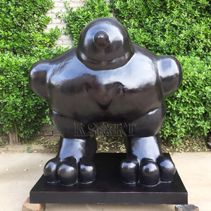 Jardín al aire libre Gran fundido Bronce Negro <span class=keywords><strong>Fernando</strong></span> Portro Bronce Plump Bird Escultura Estatua - Product Image 5