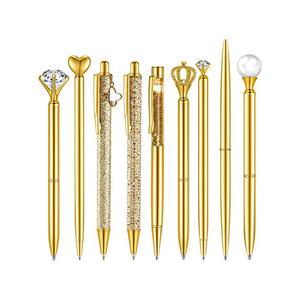 Bolígrafo de Metal con Logotipo Personalizado, Estilo Corona de Cristal, con un Gran Diamante en la Parte Superior - Product Image 5