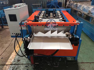 מכונה אוטומטית לתפרים עומדים לגגות מתכת פרופיל סנאפ לוק, בקרת PLC, מהירות 15 מטר/דקה - Product Image 4