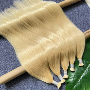 613 Bện Phần Mở Rộng Tóc Người Không Có Sợi Ngang Mật Ong Tóc Vàng Số Lượng Lớn Việt Nam Trinh Nữ Crochet Thẳng Dệt Tóc - Product Image 3