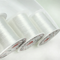 Hilo de nailon no elástico para abalorios, cordón transparente de cristal para hacer joyas DIY, alambre para pulseras, collares y accesorios.