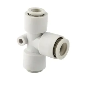 T Type Airway Quick Coupling KQ2T Series Tee External Thread Pneumatic Connector Plug 4-16mm Air Pipe Quick Plug