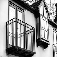 Ventana Abatible de Doble Panel de Vidrio Estilo Chino, Barras de Seguridad Decorativas, Insonorizadas, con Malla de Acero Inoxidable, para Uso en Cocina
