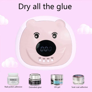 New <b>Cute</b> <b>Bear</b> High Power 288W Nail Lamp with 45 LED Beads Fast Drying Gel Polishing Agent Nail Enhancement Equipment - Product Image 6