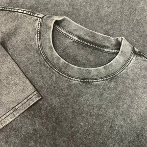 Camiseta Vintage de Alta Calidad 100% Algodón, Lavado Ácido, 275 Gsm, para Hombre, Personalizable, Estilo Vintage, Talla Grande - Product Image 5