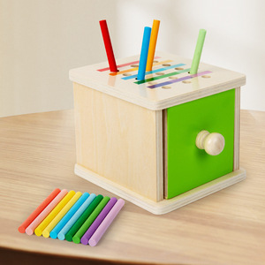 ของเล่นไม้มอนเตสซอรี่อเนกประสงค์ กล่องใส่<span class=keywords><strong>ลูก</strong></span>บอลและเหรียญ ช่วย<span class=keywords><strong>พัฒนา</strong></span><span class=keywords><strong>สมอง</strong></span>เด็กและฝึกการรับรู้สี - Product Image 3