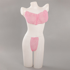 Ensemble de soutien-gorge et de sous-vêtements jetables pour salon de beauté et spa, non tissé, taille haute, épais, opaque, multicolores, bandeau de poitrine, <span class=keywords><strong>tube</strong></span> top - Product Image 6