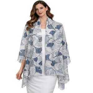 Écharpe de luxe en mélange de soie et modal de haute qualité pour femme, imprimée numériquement, châle léger et doux, accessoire de mode - Product Image 1