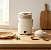 Mini cuiseur à riz portable 0,6 L 400 W, cuiseur lent électrique antiadhésif pour la maison et l'hôtel