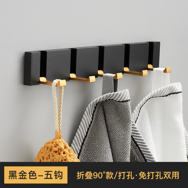 Black and gold five hooks (90 degrees)