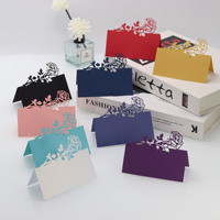 Petites cartes de vœux rectangulaires vierges en papier couché, écologiques, modernes, prédécoupées, pour la fête des Mères, les mariages et la décoration de table