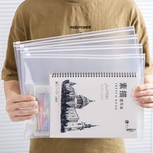 Sacs à fermeture éclair coulissante en PVC transparent mat dépoli avec logo personnalisé, grande capacité, vente chaude, vente en gros d'usine - Product Image 3